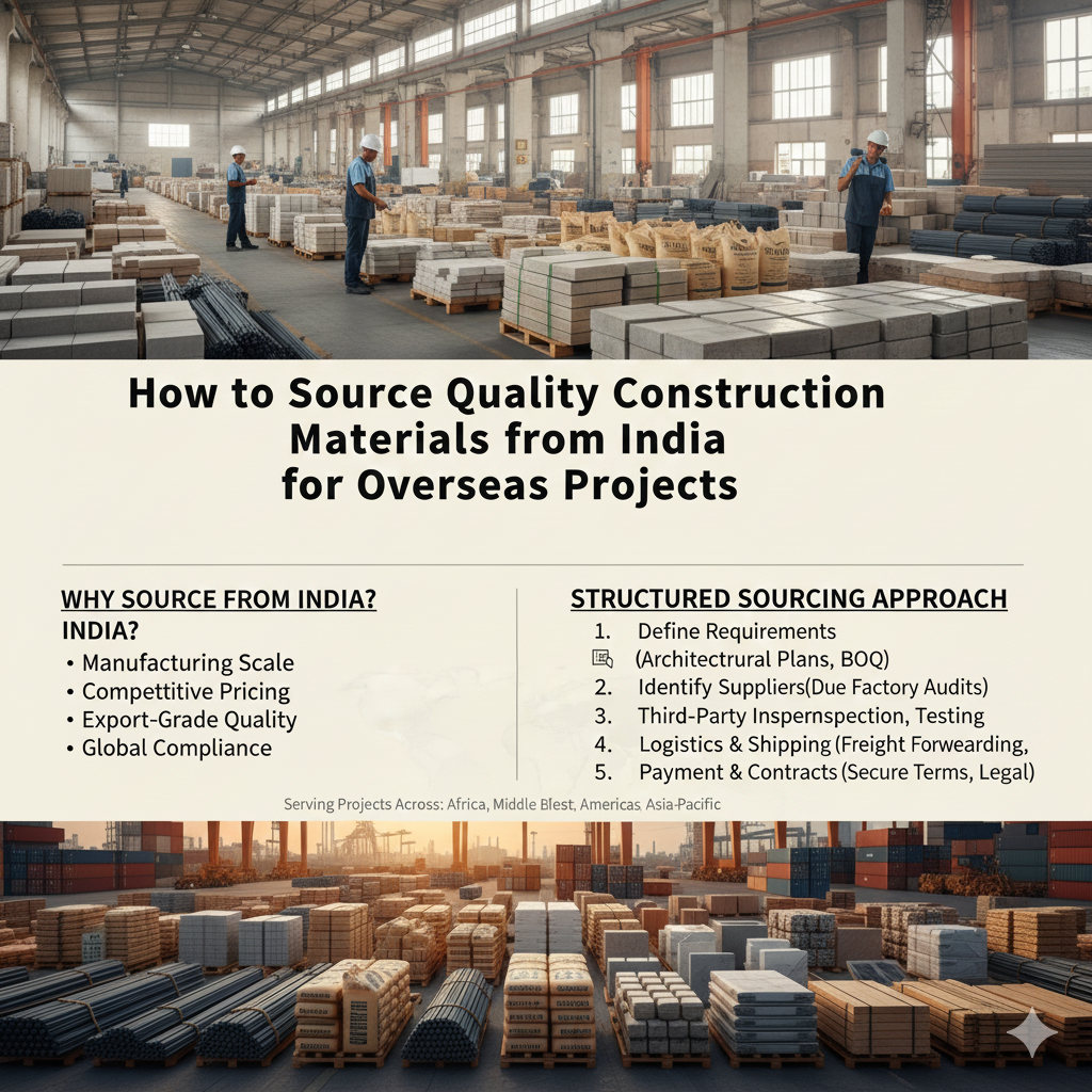 How to Source Quality Construction Materials from India for Overseas Projects
